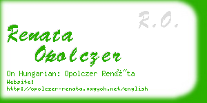 renata opolczer business card